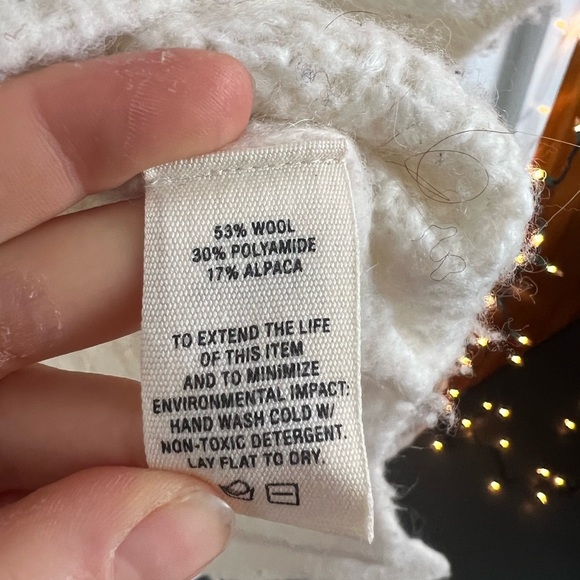 Alex Mill Cream Camil Cableknit Wool/Alpaca Blend Sweater Sz. S - Picture 5 of 6
